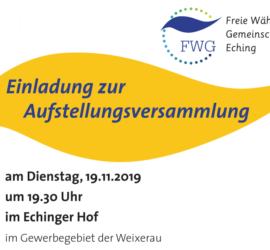 Aufstellungsversammlung Einladung